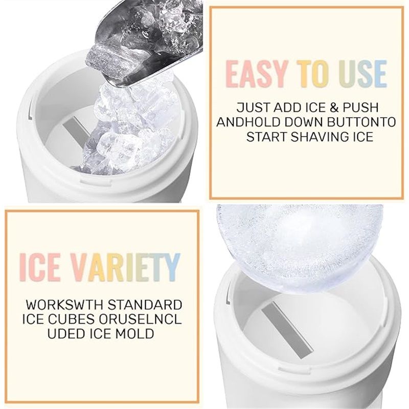 Shaved Ice Machines and Snow Cone Machine-Portable Ice Crusher and Shaved Ice Machine with Ice Cube Trays-BPA Free - Image 3
