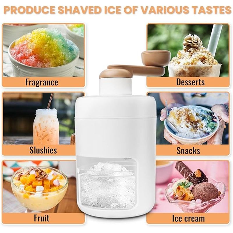 Shaved Ice Machines and Snow Cone Machine-Portable Ice Crusher and Shaved Ice Machine with Ice Cube Trays-BPA Free - Image 4