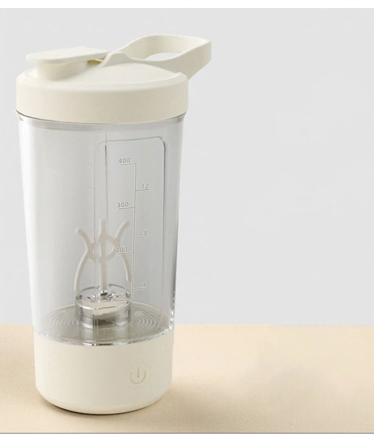 Electric Shaker Bottle, BPA Free - Portable Mixer Cup/USB Rechargeable Shaker Cups for Protein Shakes and Meal Replacement Shakes, 15.22 oz (White) - Image 5