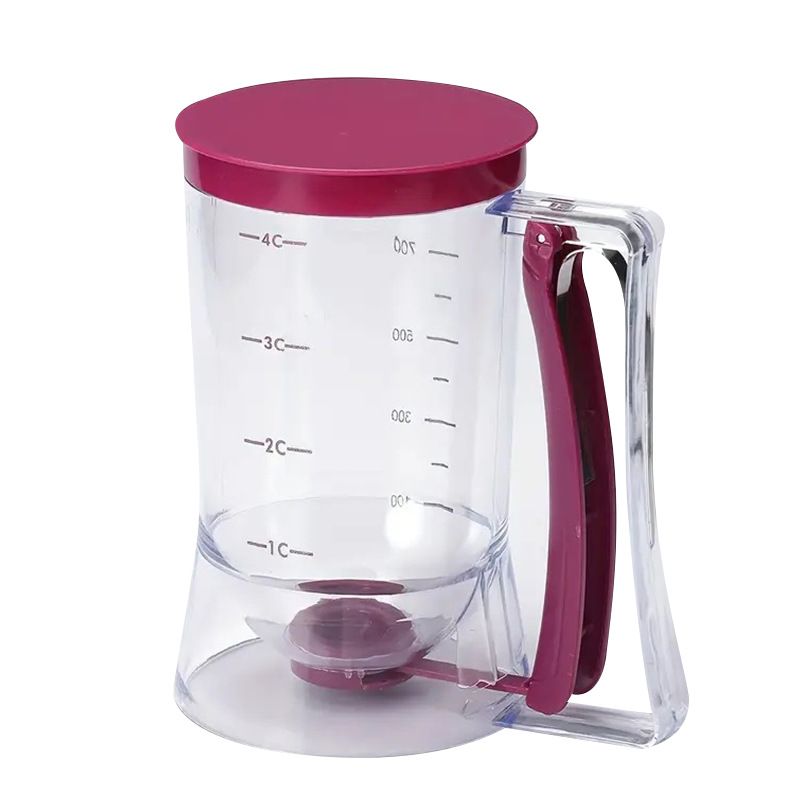 Pancake Cupcake Batter Dispenser for Waffles, Muffin Mix, Crepes, Cake Purple Pancakes, Cupcake,  900ml - Image 1