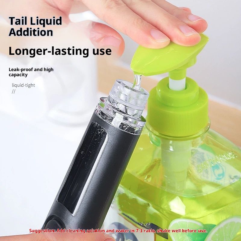 Refillable Soap-Dispensing Dish Brush with Replacement Head,  for Pot Pan Sink Cleaning Dish Scrubber Brush (Yellow) - Image 3