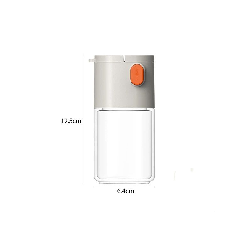 Measure Seasoning Bottle, Salt Shaker or Pepper Shaker, Kitchen Must have, Glass Metering Spice Salt Paprika Pepper Cumin Powder Sugar Dispenser Spice Jar,   (Beige&Yellow)12.5*6.4*6cm,2pcs - Image 4