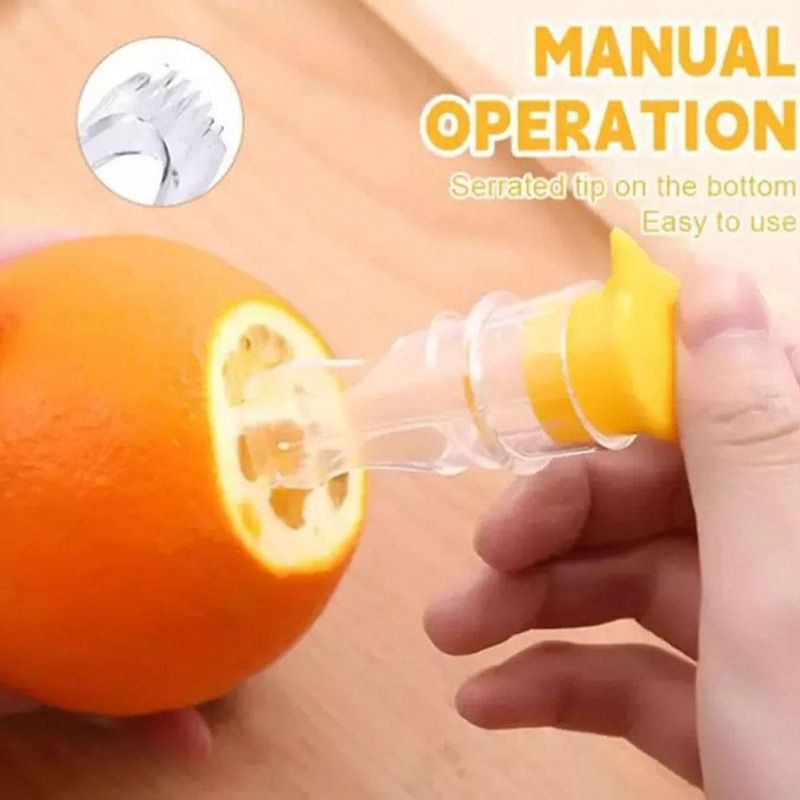2PCS Lemon Mini Squeezer, New Screw Top Lemon Squeezer, Manual Juice Extractor With Lid, Orange Citrus Press for Cocktails, Drinks (Yellow+Green) - Image 2