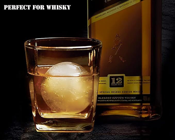 Ice Ball Maker Mold - Set of 3, Round Ice Cube Mold, 2.4 Inch Sphere Ice Cubes for Whiskey, Cocktails, Bourbon (3, White) - Image 4