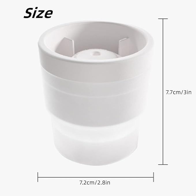 Ice Ball Maker Mold - Set of 3, Round Ice Cube Mold, 2.4 Inch Sphere Ice Cubes for Whiskey, Cocktails, Bourbon (3, White) - Image 5