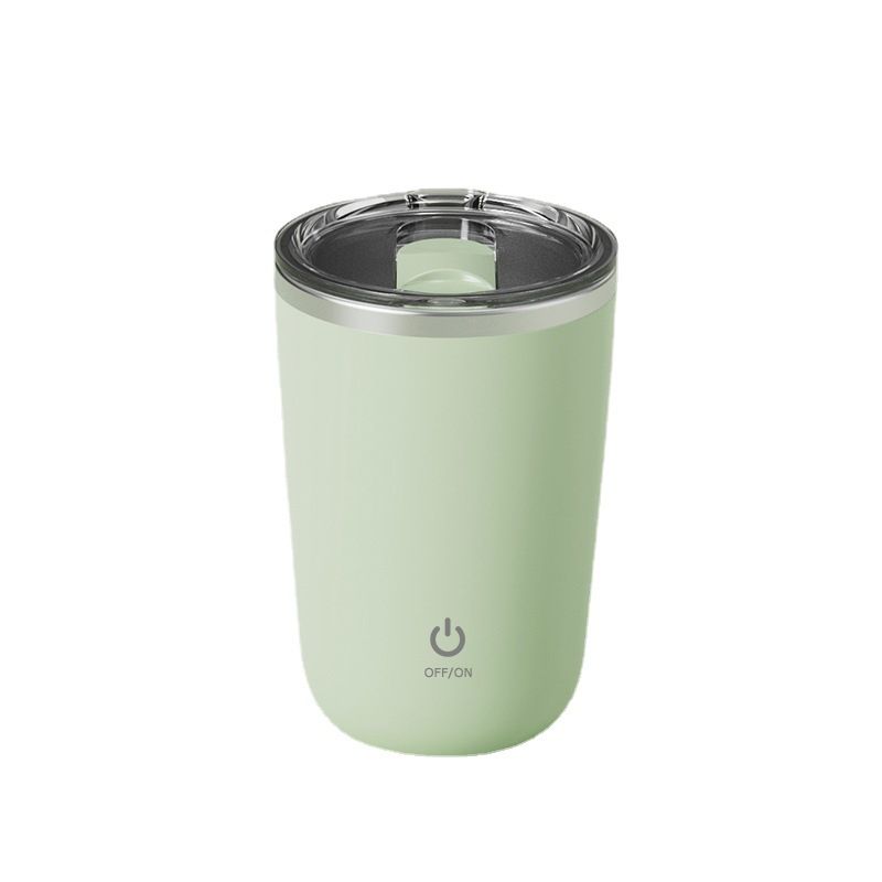 Self Stirring Mug, Electric Mixing Cup Magnetic Rechargeable Auto Mug Coffee Rotating Home Office Travel Suitable for Coffee/Milk/Cocoa (Green350ml) - Image 1