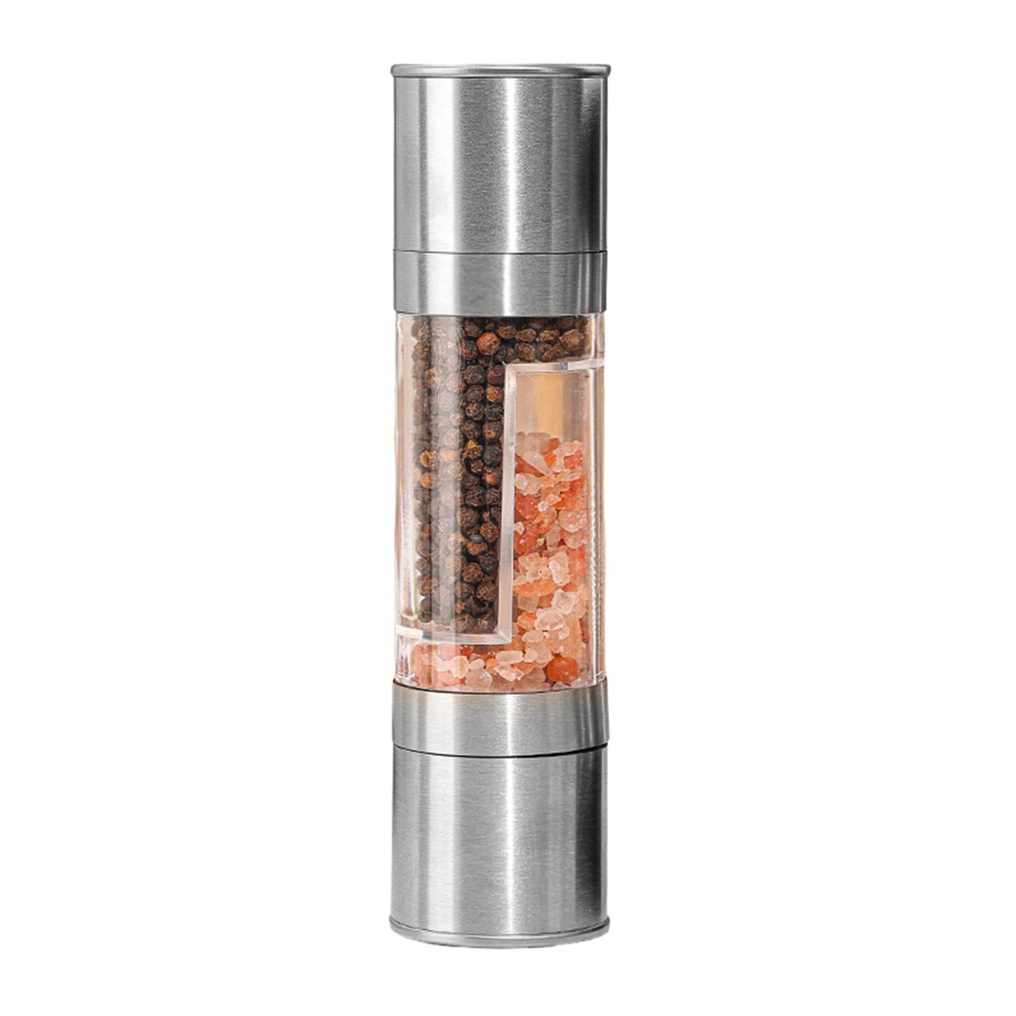 2 in 1 Salt and Pepper Grinder with Adjustable Ceramic Rotor, Manual dual headStainless Steel Salt Grinders and Pepper Mill for Kitchen, Outdoor Barbecue（Single cell 70ml） - Image 1