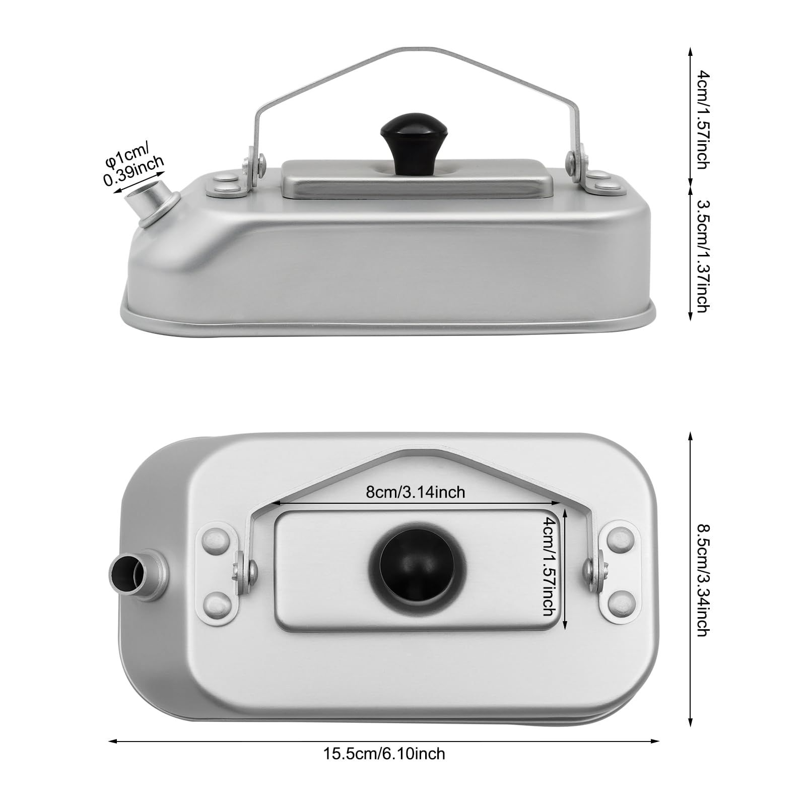 Aluminum Kettle, Solo, Lightweight, 0.3L Outdoor Camp Kettle Silver Open Fire Camping Hiking Backpacking - Image 5