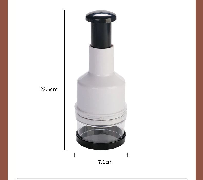 Vegetable Chopper, Food Chopper Manual Hand, Onion, Salad, Garlic, Nut & Veggie Cutter, Dishwasher Safe, White - Image 2