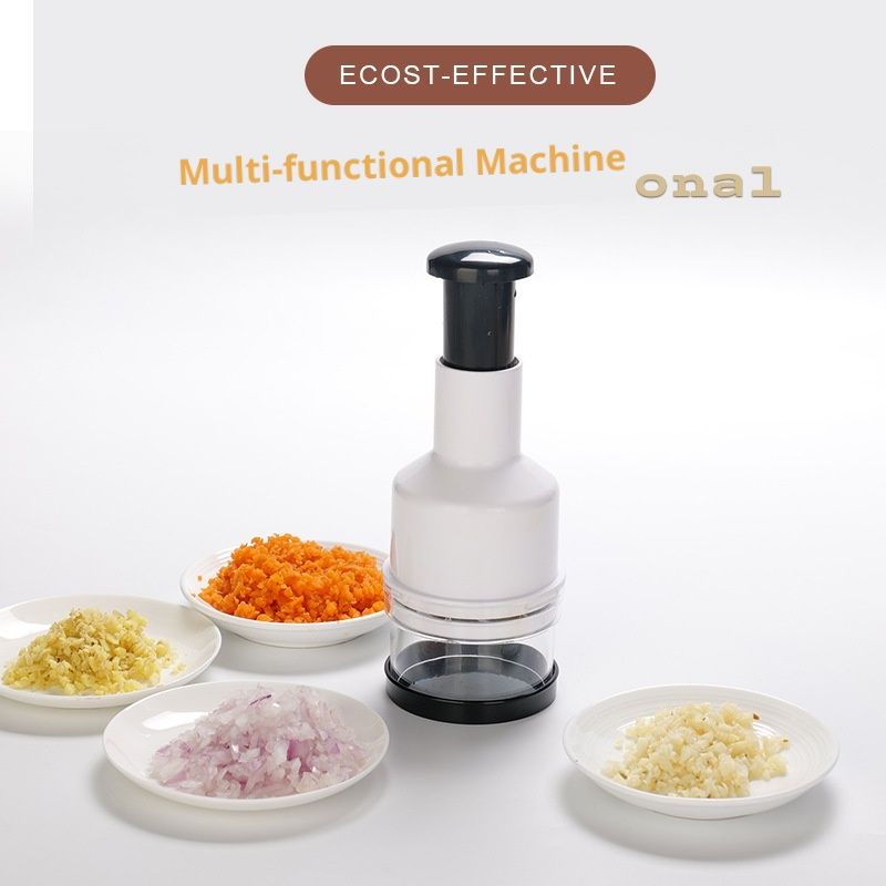 Vegetable Chopper, Food Chopper Manual Hand, Onion, Salad, Garlic, Nut & Veggie Cutter, Dishwasher Safe, White - Image 4