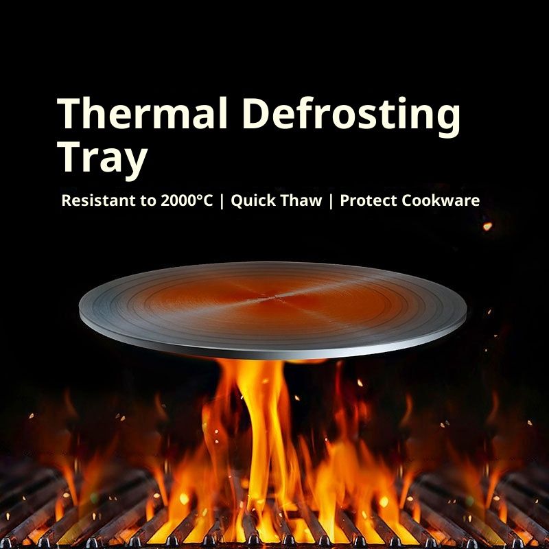 Heat Diffuser For Gas Stovetop,Cookware Accessories,Stove Diffuser for Pot Protection,Round Fast Defrosting Tray,Multifunctional Thawing Plate for Defrosting of Frozen Food (11Inch) - Image 2