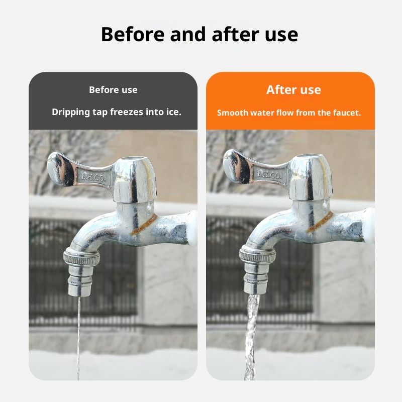 3 pack Thickened Anti-Freeze Outdoor Faucet Socks - Reusable Hose Bib Covers with Reflective Strips for Winter Freeze Protection, Cold Weather - Image 3