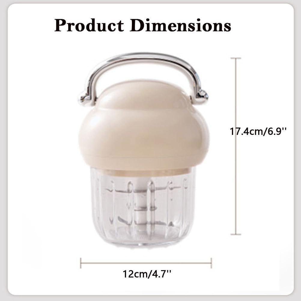Electric Garlic Chopper, Mini Portable Veggie Chopper, 350ML Garlic Grinder Masher Onion Grinder, Blender to Vegetable, Wireless Food Processor for Ginger, Chili, Fruit, Meat, etc - Image 5
