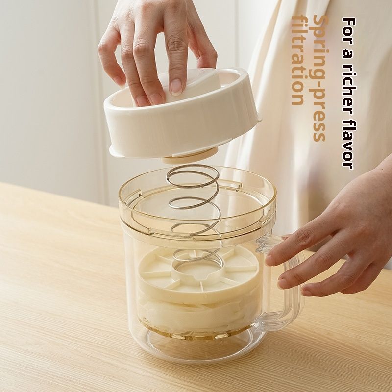 Greek Yogurt Strainer with Lid, Yogurt Maker, Yoghurt Filter with Ultra Fine Nylon Mesh Strainer & Pressure Filtration, Thick & Creamy Greek Yogurt, BPA-Free - Image 2