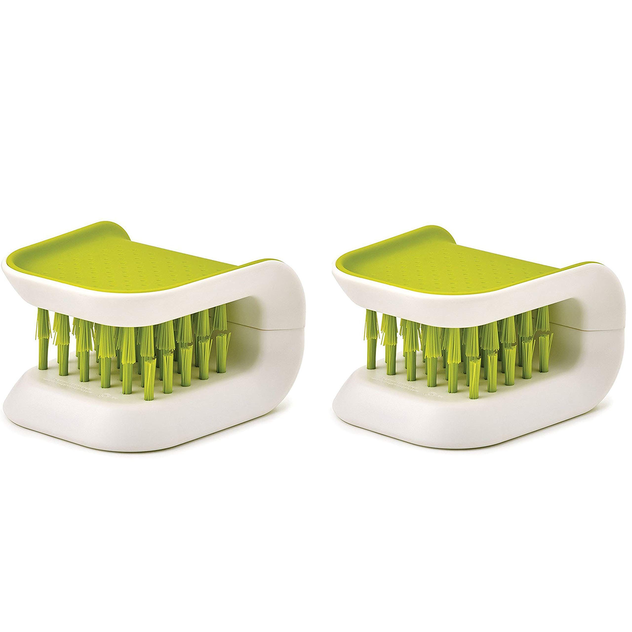2Pcs Blade Brush Knife Cleaner Non-Slip Cutlery Cleaner Brush Kitchen Washing Chopsticks Knife and Fork Brush green - Image 1