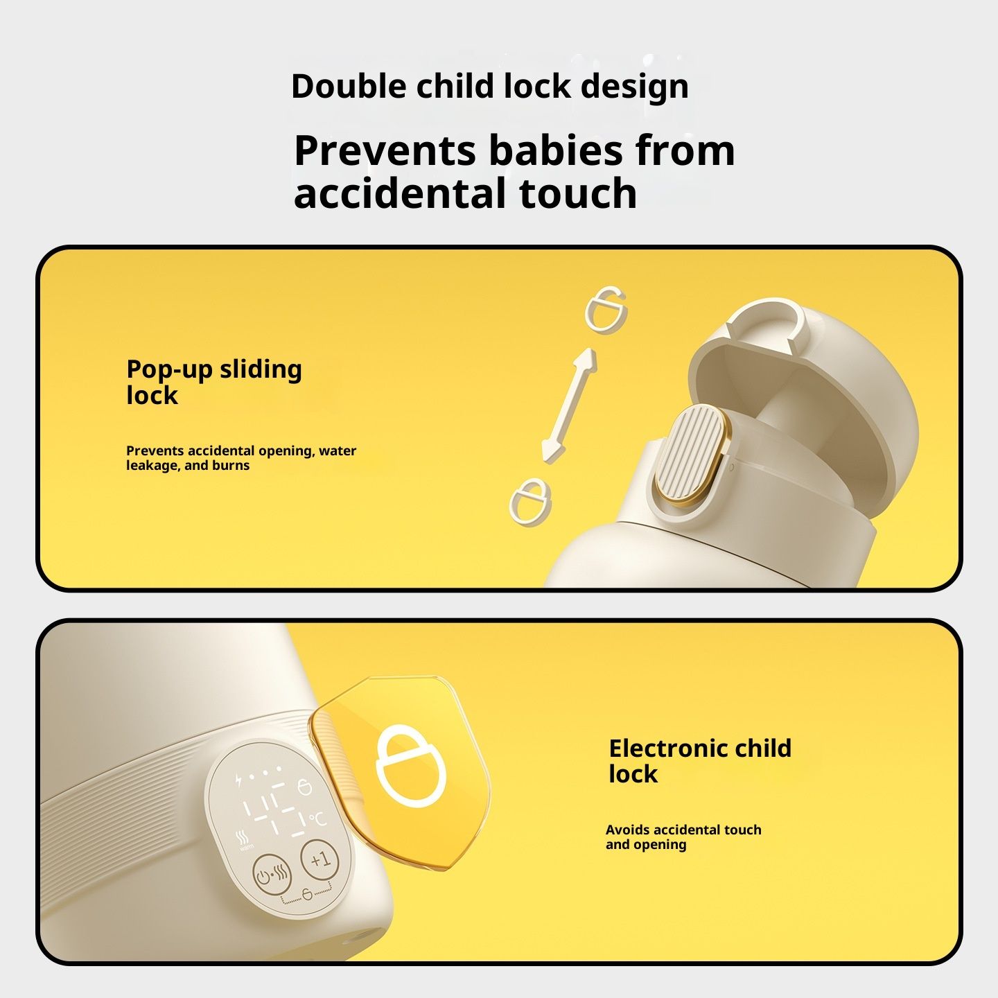 Portable Bottle Warmer for Travel, Fast Heating in for Breast Milk and Formula, with LED Display, Large Capacity, Baby Bottle Warmer with Temperature Control - Image 3