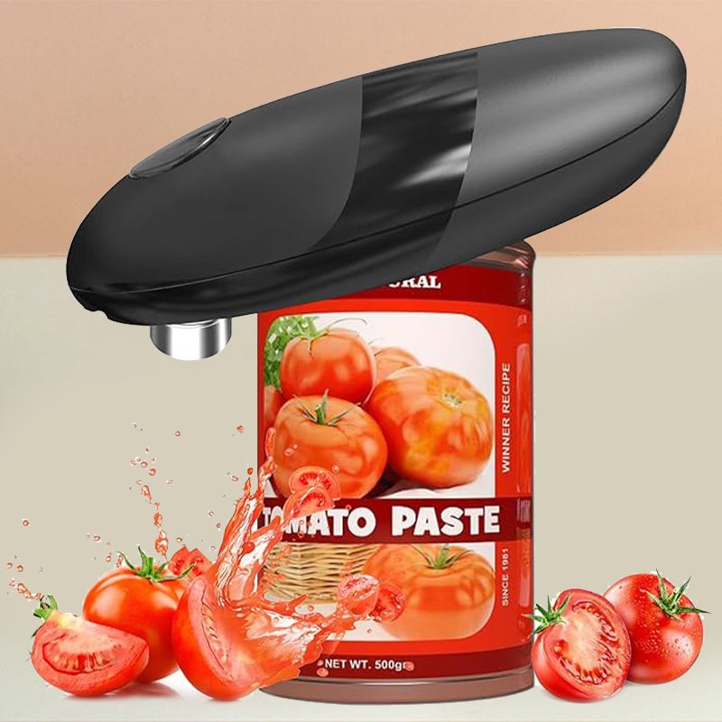 Auto Electric Can Opener: Open Your Cans with A Simple Press of Button - Automatic, Hands Free, Smooth Edge, Food-Safe, Battery Operated, Black（15.9*6.4*6.4cm)（Need to bring your own battery） - Image 2
