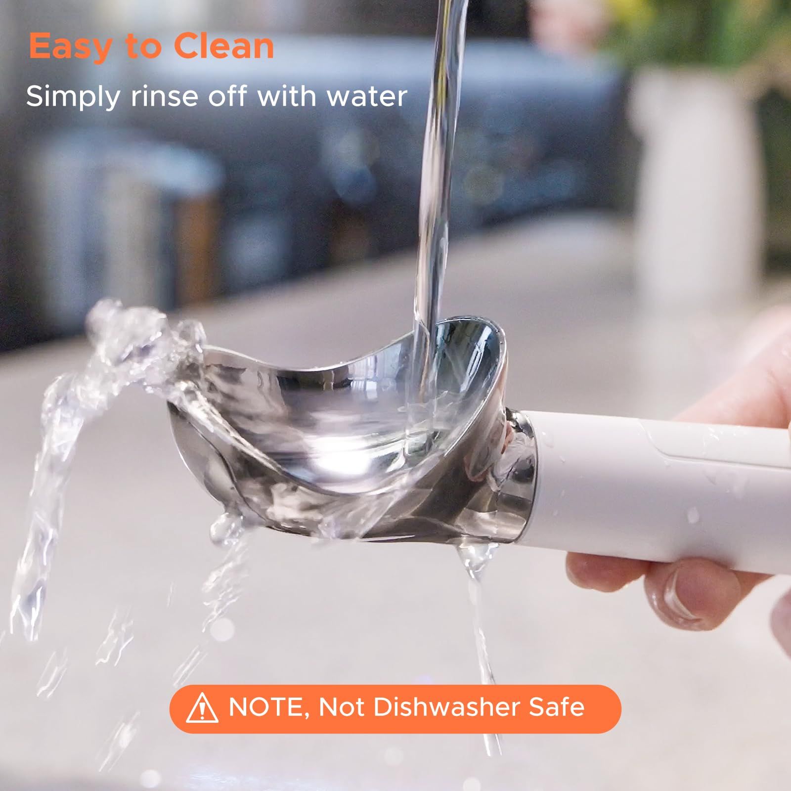 Heated Ice Cream Scoop, Rechargeable Electric Warming Scooper, Heats to for Hard Ice Cream,  Waterproof, Easy for Seniors & Kids (White，17.8*4.3cm) - Image 5