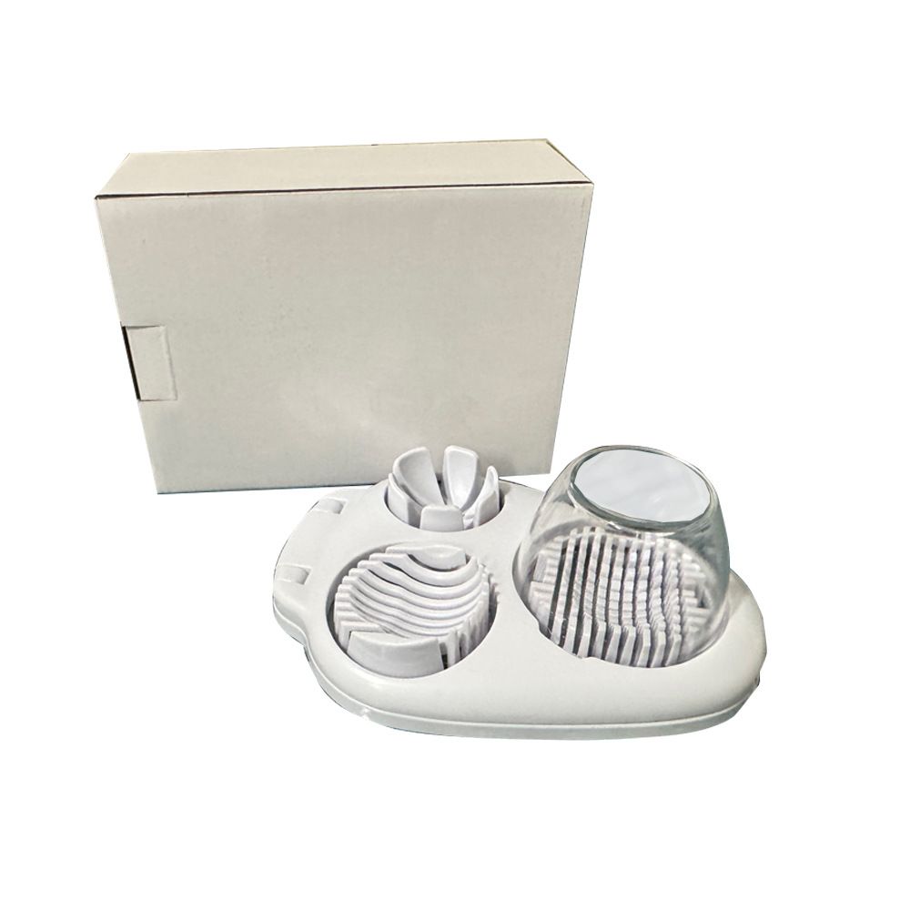Egg Slicer for Hard Boiled Eggs - 3 Slice Modes Egg Cutter, Heavy Duty, Stainless Steel Dicer - Kitchen Chopper Tool for Strawberry, Mushroom, Grape, Cherry Tomato - White（20*14.5*8cm) - Image 5