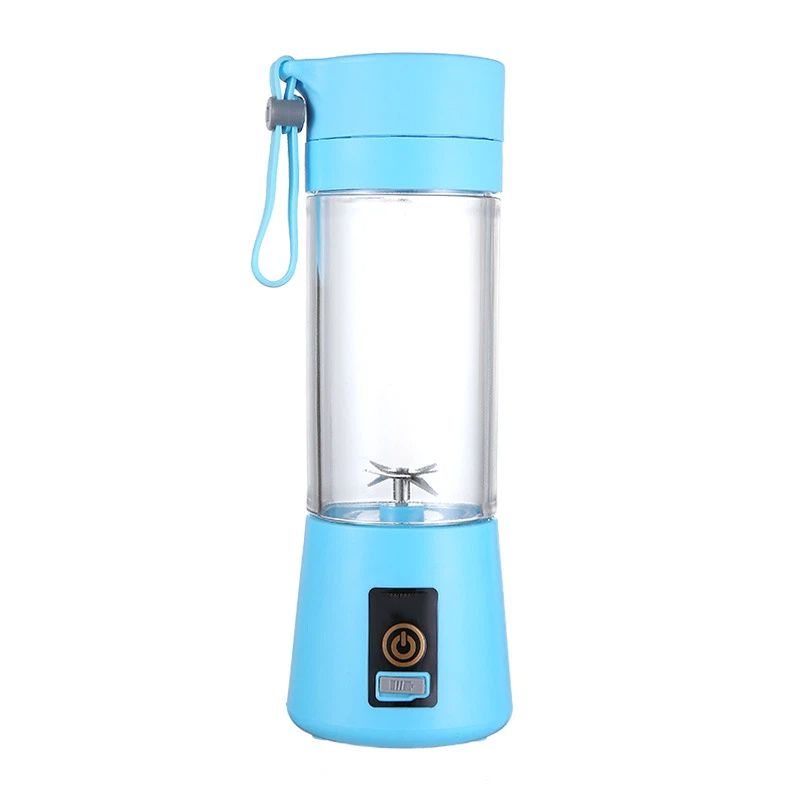 Portable Blender, Personal Mixer Fruit Rechargeable with , Mini Blender for Smoothie, Blue Six Blades 400ml（8*8*25cm) - Image 1
