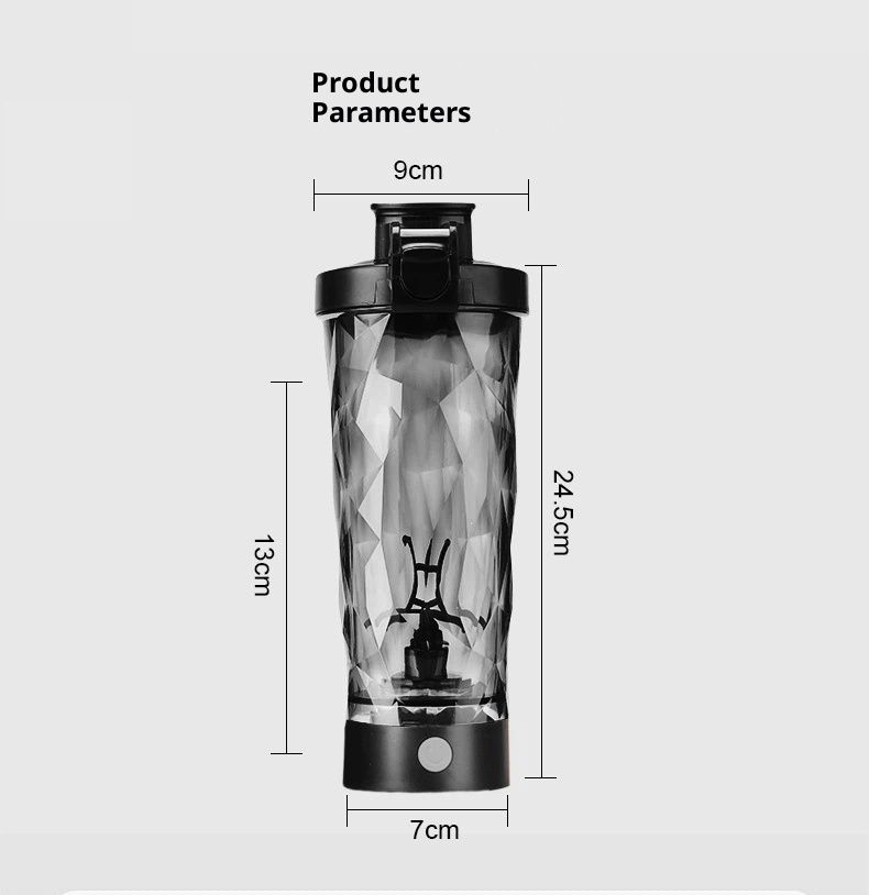 Premium Electric Protein Shaker Bottle, Made - BPA Free -601-700ml Vortex Portable Mixer Cup/USB Rechargeable Shaker Cups for Protein Shakes - Image 5