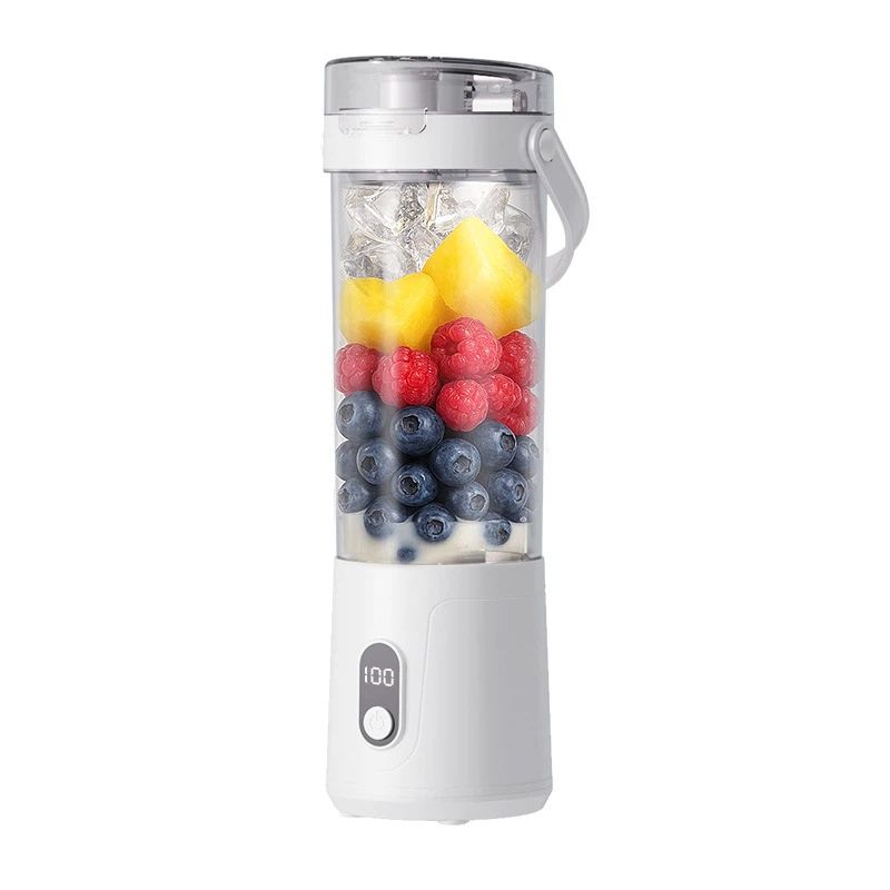 Portable Personal Electric USB Juicer，500ML Mini Blender Portable Blender For Shakes and Smoothies juice，12 Blades Great for Mixing，Compact、Convenient and Versatile (white) - Image 1