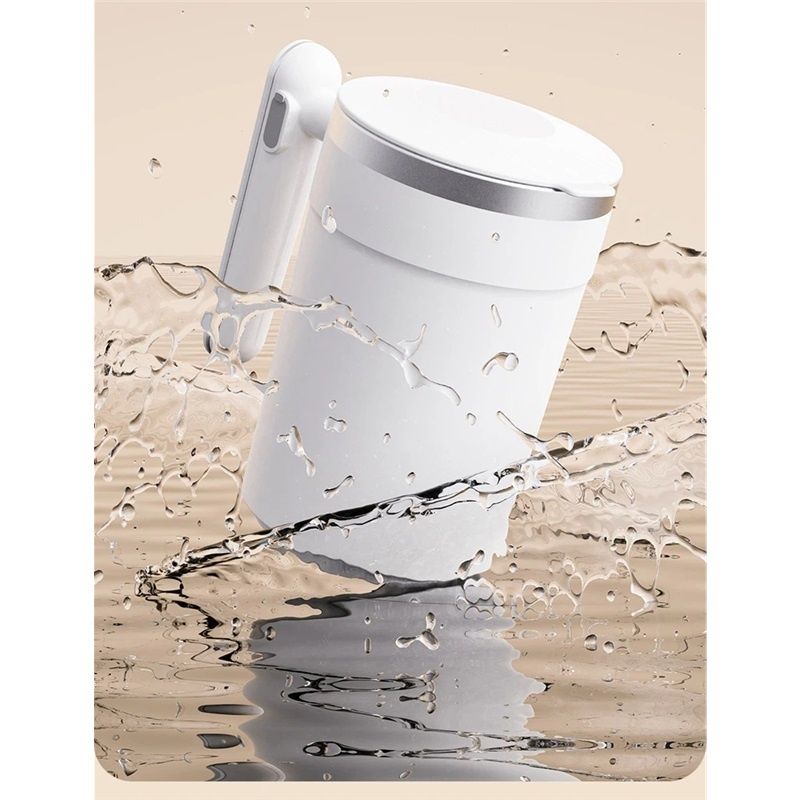 Self Stirring Coffee Mug-Automatic Magnetic Stirring Cup for Easy Mixing | USB Rechargeable with 304 Stainless Steel Interior,Silicone Lid,Ideal for Coffee,Cocoa,Milk（white 400ml） - Image 4
