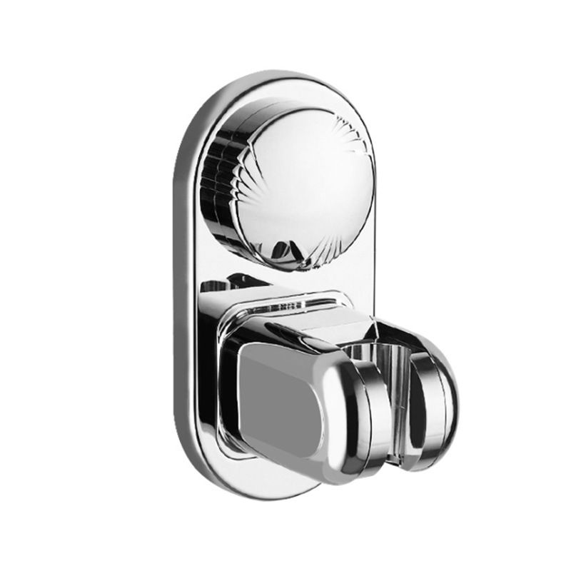 Suction cup Handheld Shower Head Holder - Designed For Large Shower Head - Relocatable Horizontal Setting - - Wider Input - Wall mounted with Vacuum Power (Polished Chrome) - Image 1