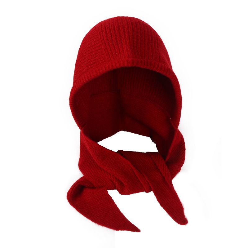 Women Winter 2 in 1 Hooded Hat Scarf Wrap Shawl Crochet Knit Pullover Neckwarmer, for Winter Cold Weather Neck - Image 1