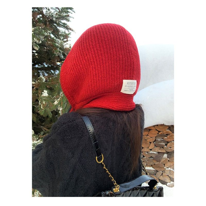 Women Winter 2 in 1 Hooded Hat Scarf Wrap Shawl Crochet Knit Pullover Neckwarmer, for Winter Cold Weather Neck - Image 4