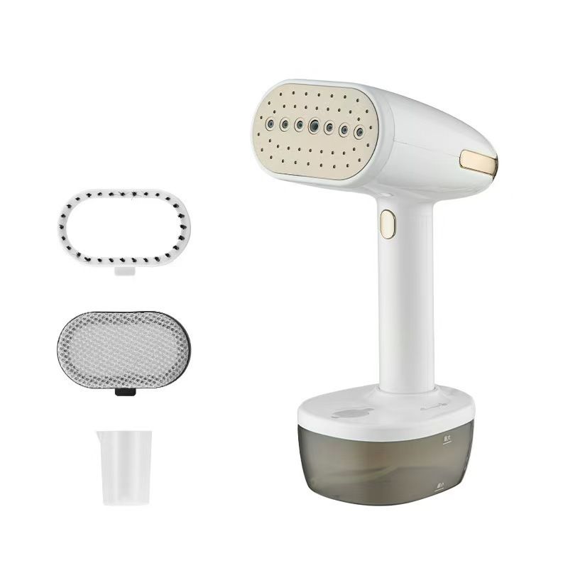 Powerful Handheld Fabric Steamer - 1800W with Fast Ceramic Heat-Up Plate, 2-in-1 Ironing & Wrinkle Remover, Steam Nozzle, Lint Brush - White, for US plug Only - Image 1
