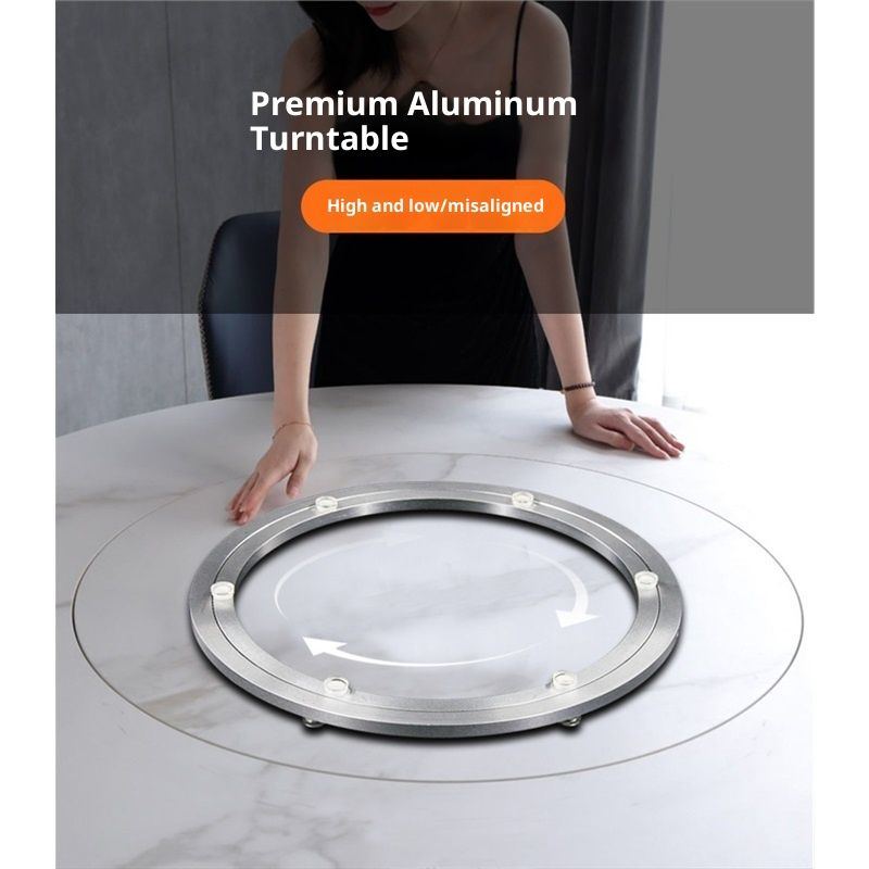 Aluminium Alloy Turntable Bearing, Heavy Duty Swivel Turntable Lazy Rotating Bearing Turntable Round Dining Table Smooth Swivel Plate Hardware (250mm - 10inch) - Image 4