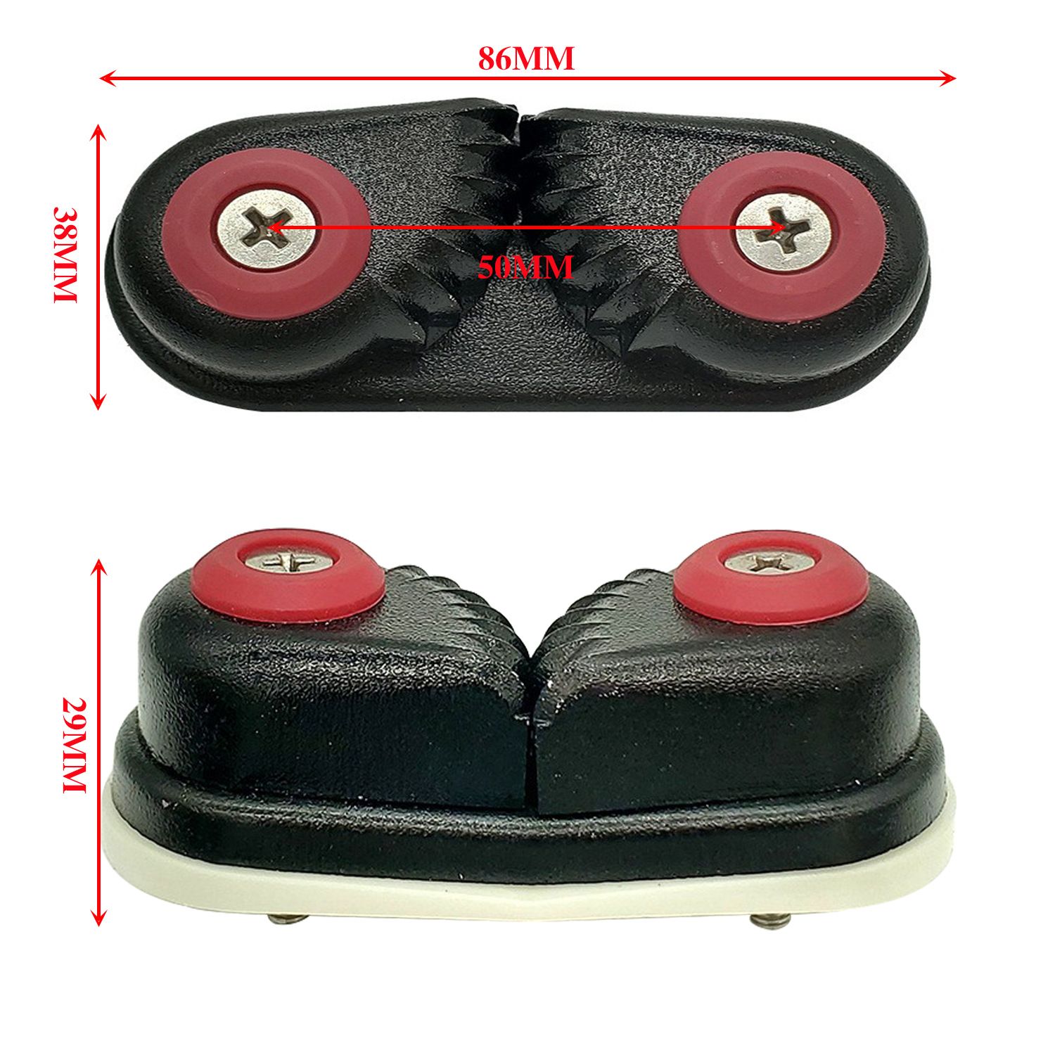 Cam Cleat Ball Bearing Fast Entry for Line Sizes Upto 86*39MM, Aluminum, Sailing Sailboat Kayak(3PCS) - Image 3