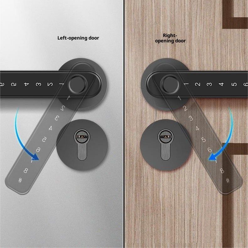 [New] Smart Lock Fingerprint Door Lock,Lock Smart Lock Keyless Entry Door Lock Reader,Home Bedroom Apartment(Black) - Image 3