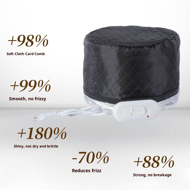 Heat Cap for Deep Conditioning:3 Mode  Heats Up Quickly Settings Hair Steamer for Natural Hair Home Use Thermal Steam Cap for Black Hair Portable Heating Caps（black） - Image 2