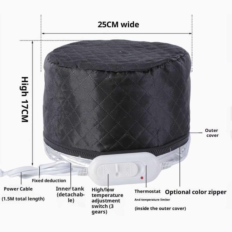 Heat Cap for Deep Conditioning:3 Mode  Heats Up Quickly Settings Hair Steamer for Natural Hair Home Use Thermal Steam Cap for Black Hair Portable Heating Caps（black） - Image 5