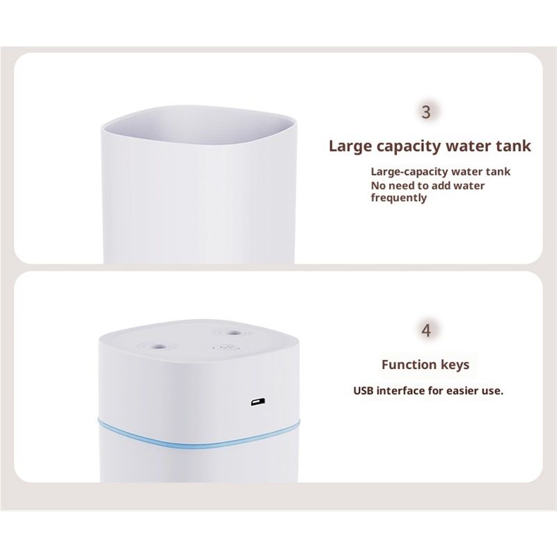 Portable Humidifier - Small Air Humidifiers for Bedroom, Plants, Office, Travel - Cool Mist Humidifiers, White - Image 5