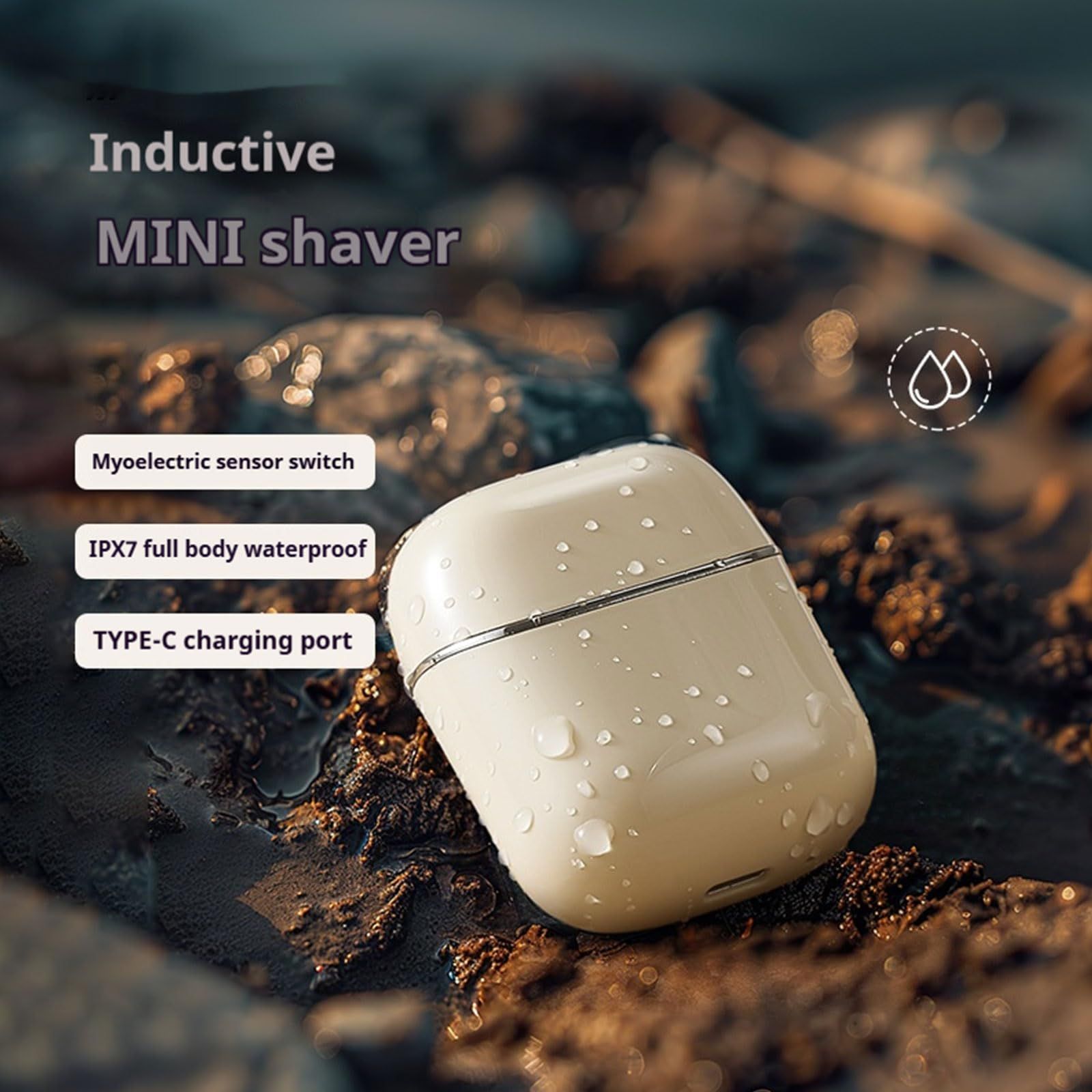 Mini Electric Shaver for Men and Women, Dual Head Portable Razor with Smart Sensor, Compact Travel Size Pocket Shaver, USB-C Rechargeable, Wet & Dry Waterproof, Low Noise, Easy to Clean - Image 2