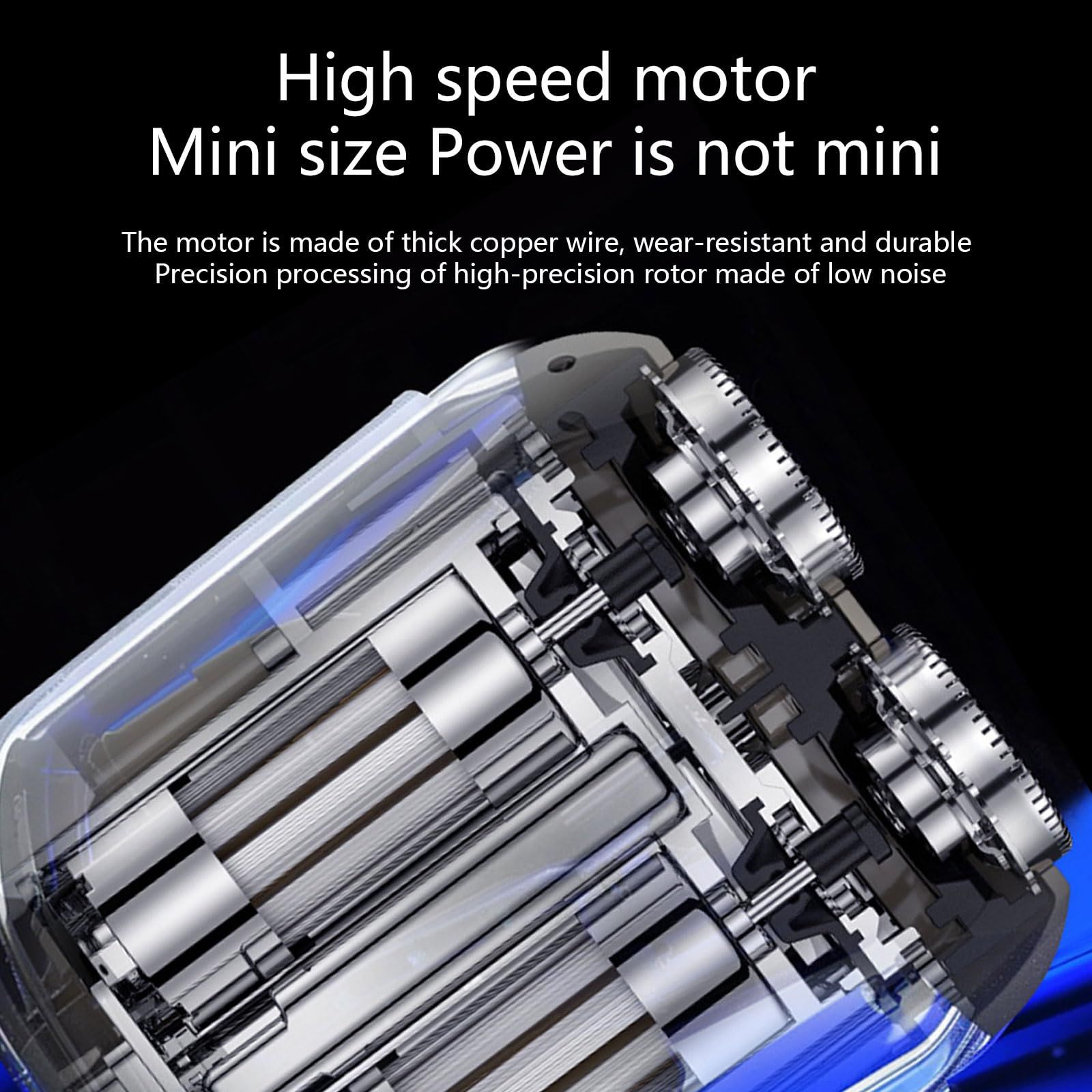 Mini Electric Shaver for Men and Women, Dual Head Portable Razor with Smart Sensor, Compact Travel Size Pocket Shaver, USB-C Rechargeable, Wet & Dry Waterproof, Low Noise, Easy to Clean - Image 4