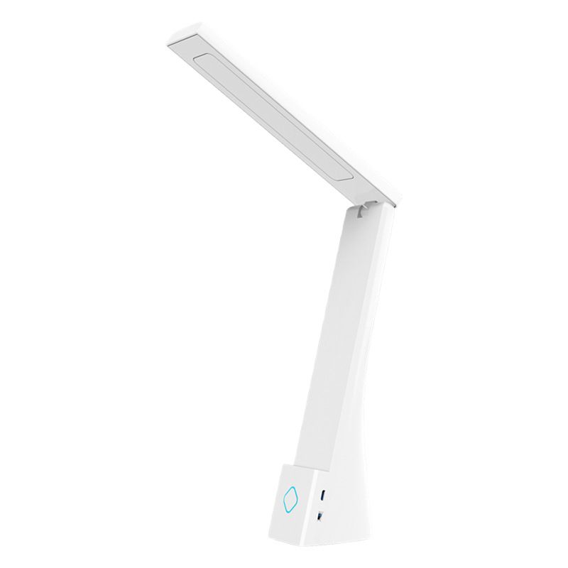 Powered Rechargeable Battery LED Desk Lamp, 3 Color Temperatures, Flip Open,Adjustable Angle, Phone Stand & Flicker-Free Eye Comfort, White - Image 1