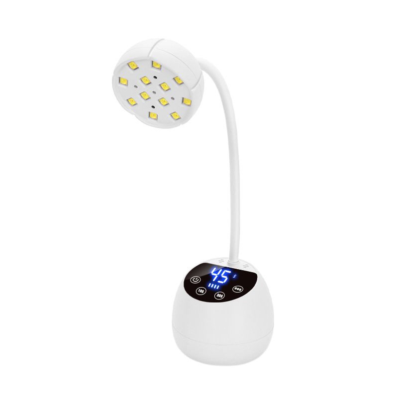 UV LED Nail Lamp Cordless Mini UV Light for Gel Nails Tips,Portable Hands Free Flash Cure Light,USB Rechargeable Nail Dryers with Sensor & 3 Timers,Rotatable Gooseneck Manicure Gel Polish Lamp - Image 1