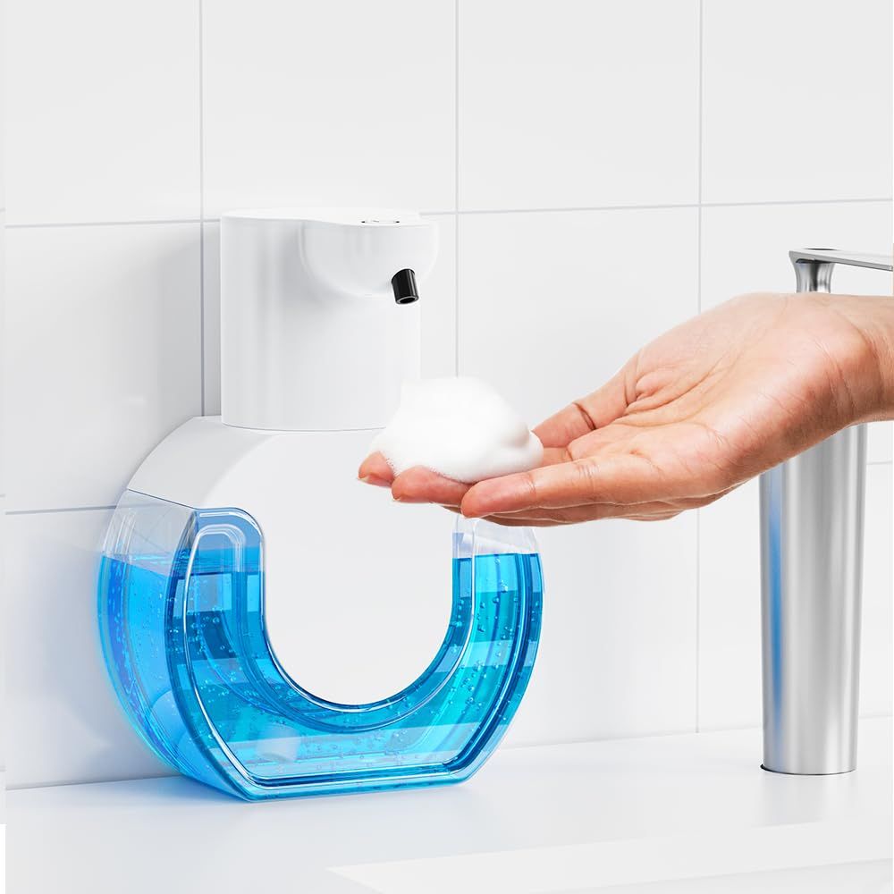 Automatic Foaming Soap Dispenser 420ml Foaming Hand Sanitizer Touchless Wall Mount with 4levels Adjustable Free Touch Electric Soap Dispenser （12.6*6.1*17.3cm) - Image 3