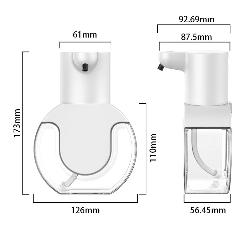 Automatic Foaming Soap Dispenser 420ml Foaming Hand Sanitizer Touchless Wall Mount with 4levels Adjustable Free Touch Electric Soap Dispenser （12.6*6.1*17.3cm) - Image 5