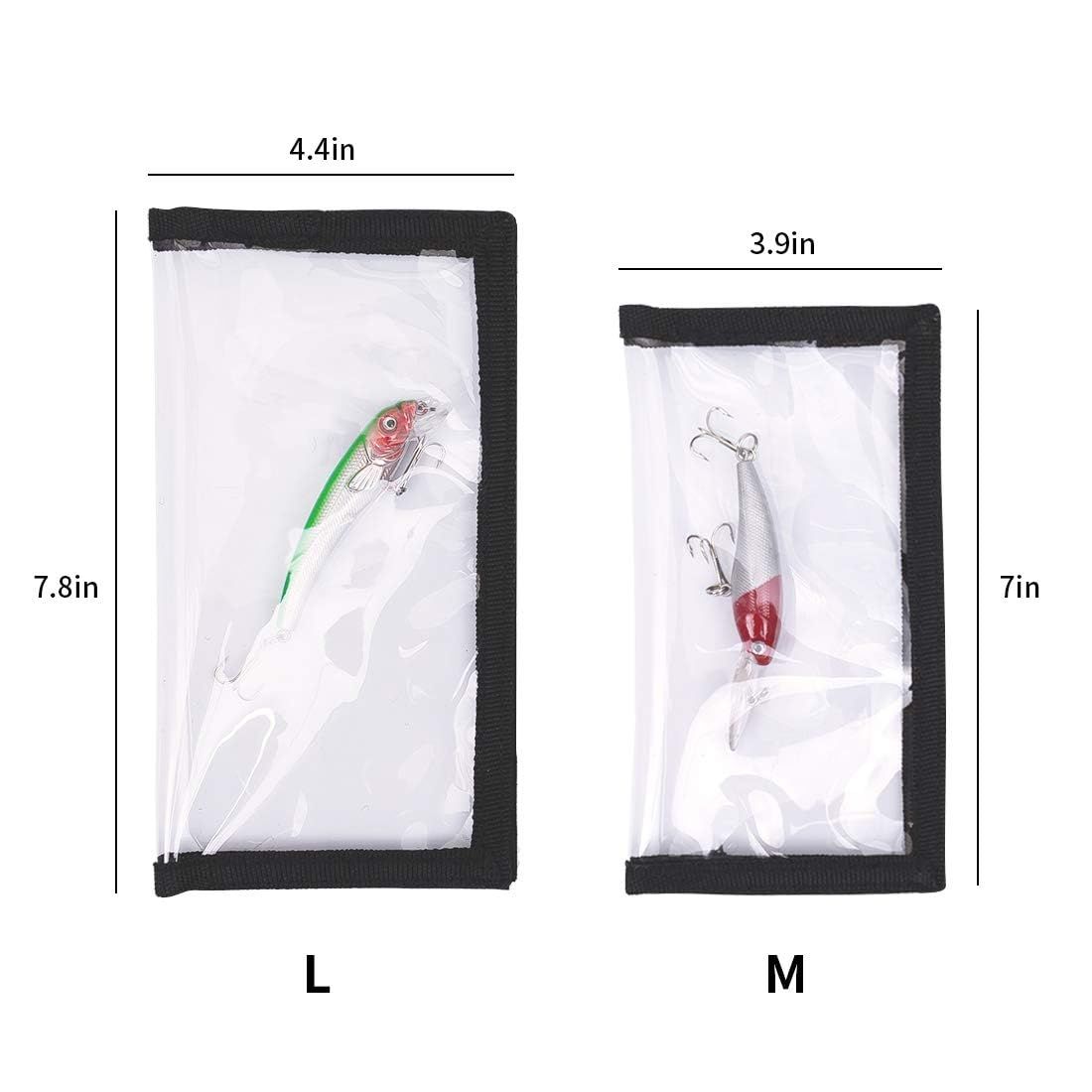 Fishing Lure Wraps 10 Packs Durable Clear PVC Lure Covers Keeps Fishing Safe Easily See Lures Fishing Hook Covers Bait Storage (10pcs 5L+5M) - Image 2