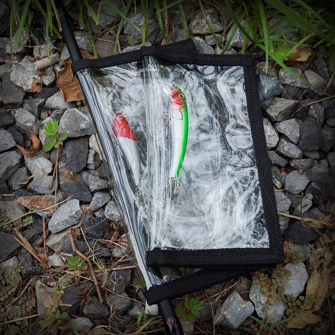 Fishing Lure Wraps 10 Packs Durable Clear PVC Lure Covers Keeps Fishing Safe Easily See Lures Fishing Hook Covers Bait Storage (10pcs 5L+5M) - Image 5