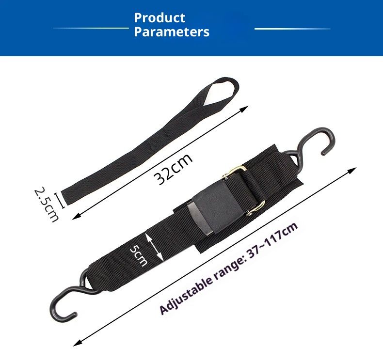 Transom Tie Down Straps – Heavy-Duty Boat Trailer Straps for Bass Boats, Jet Skis & More, Secure Fit, Easy to Use - Marine Boat Accessories - Image 4