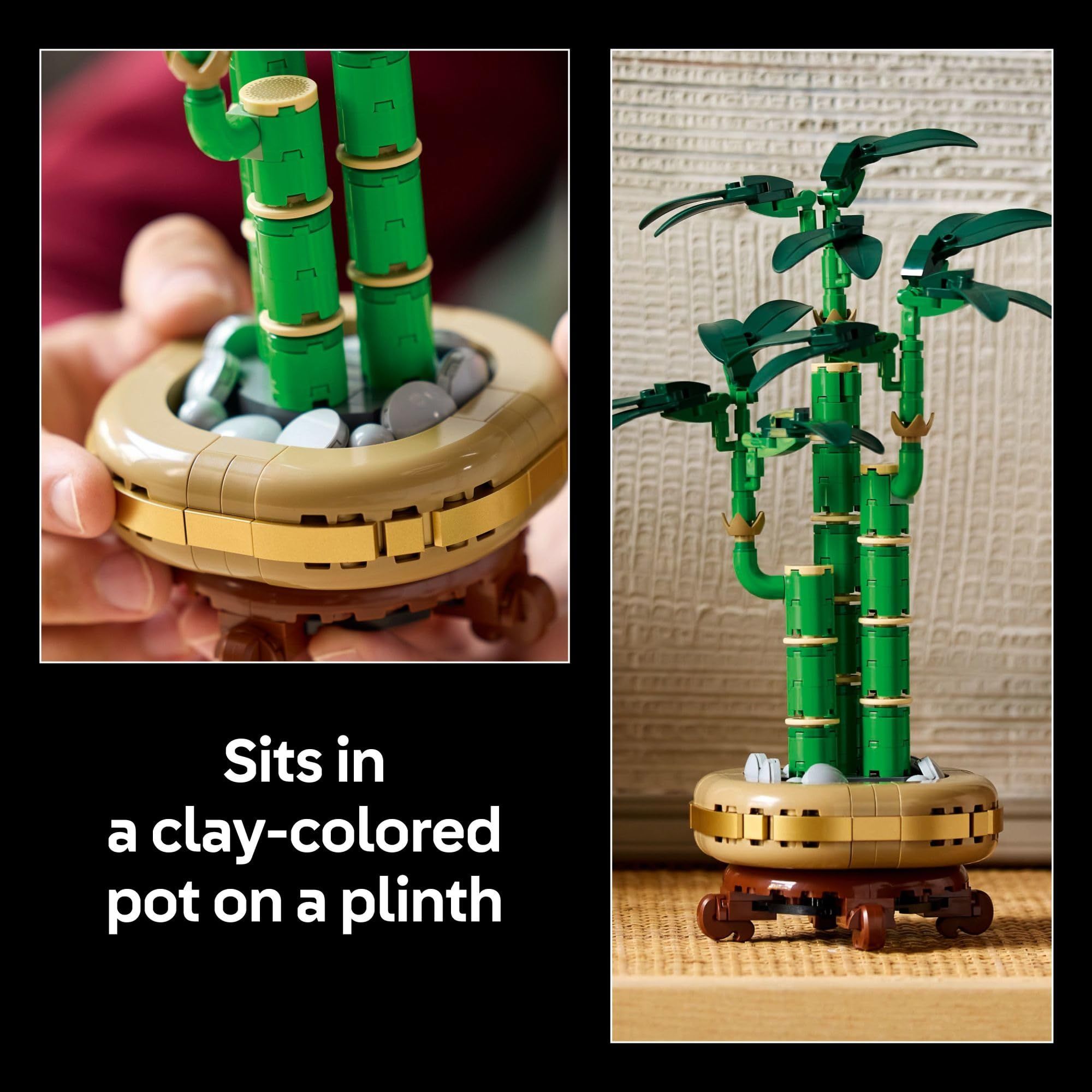Botanicals Lucky Bamboo Building Set - Artificial Plant for Indoor Home Décor, Adults Ages - Fake Plant Decoration for Table, Desk, Office - Gift for Birthdays， 325 particles - Image 5