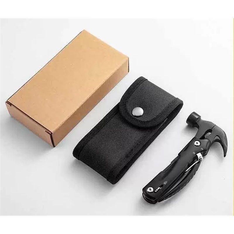 12 in 1 Hammer Multitool Gifts for Men, White Elephant Gifts for Adults, Mens Gifts for Dad Him Husband, Christmas Gift for Mens Dad Him, Camping Essentials Gear，black(14*7cm） - Image 5