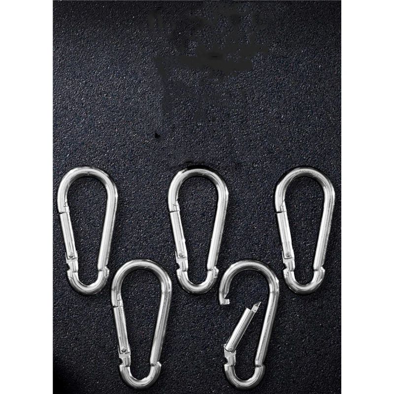 Carabiner Clip 5 Pack - Multipurpose Heavy Duty Snap Hooks -  Large Clips for Keys Hook（silvery，7.5*3.6cm) - Image 5