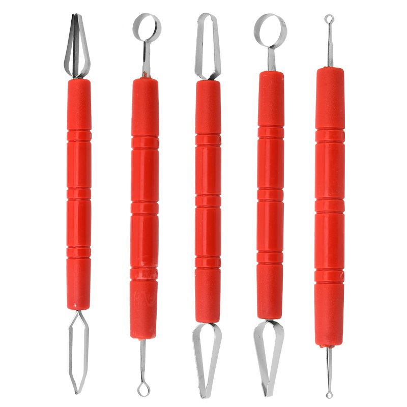 5 Pieces Fruit Carving Tool Fruit Sculpting Tool Stainless Steel Clay Sculpting Tool Pottery Sculpting Tool Clay Carving Tool Pottery Carving Tool Clay Molding Tool Pottery Molding Tool - Image 1
